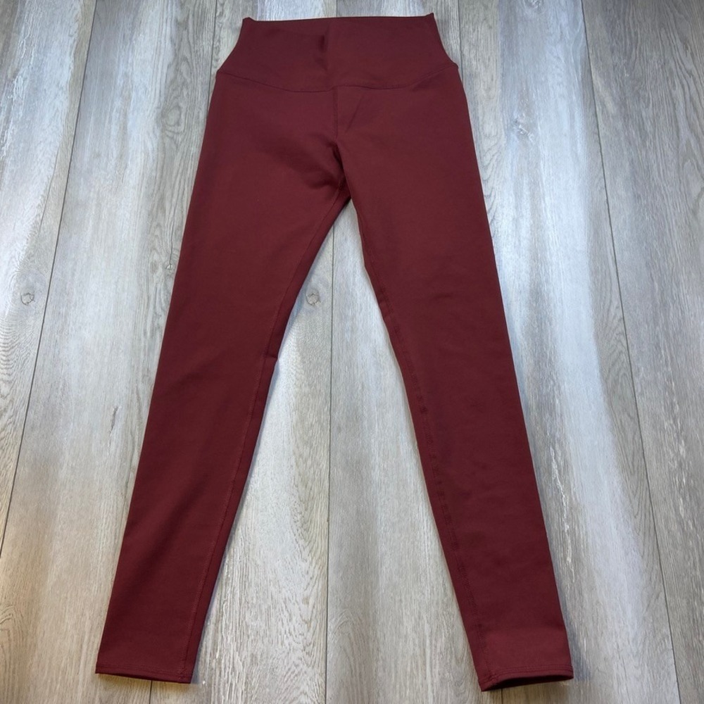 Alo High Waist Airlift Leggings Womens Medium Red Burgundy Stretch Athletic Gym